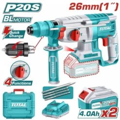 TOTAL - TRHLI202289 Πνευματικό Πιστολέτο Μπαταρίας 20V (2x4.0Ah)