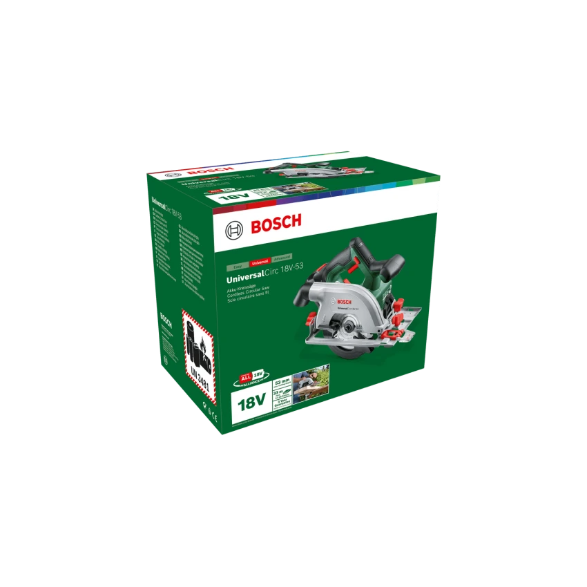 BOSCH ΕΡΑΣΙΤΕΧΝΙΚΑ - UniversalCirc 18V-53 Δισκοπρίονο Μπαταρίας 18V (1x2.5Ah) 5 BOSCH ΕΡΑΣΙΤΕΧΝΙΚΑ - UniversalCirc 18V-53 Δισκοπρίονο Μπαταρίας 18V (1x2.5Ah) - Image 3