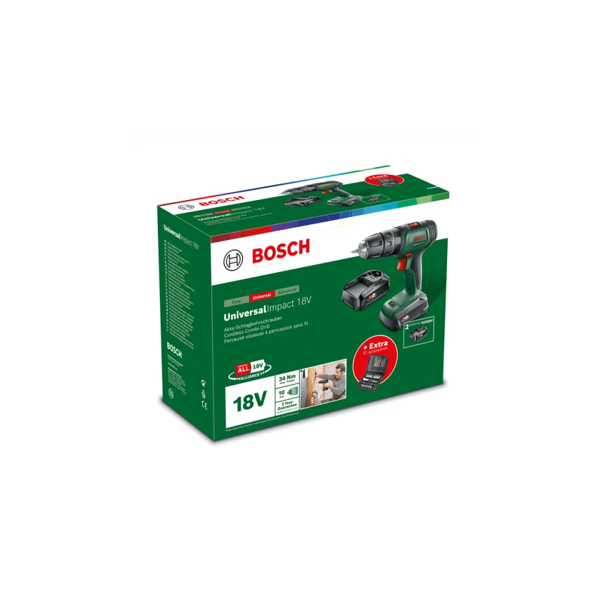 BOSCH ΕΡΑΣΙΤΕΧΝΙΚΑ - UniversalImpact 18V Κρουστικό Δράπανο Μπαταρίας 18V (2x1.5Ah) 5 BOSCH ΕΡΑΣΙΤΕΧΝΙΚΑ - UniversalImpact 18V Κρουστικό Δράπανο Μπαταρίας 18V (2x1.5Ah) - Image 3