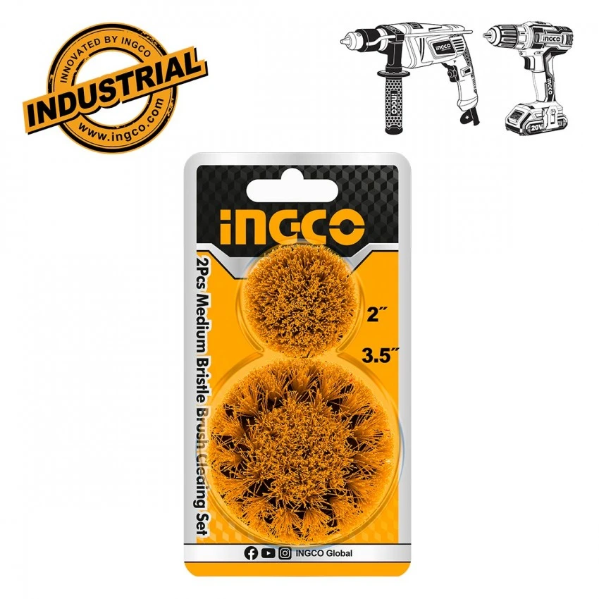 INGCO - WCBM2235 Σετ Βούρτσες Καθαρισμού Δράπανου 2 Τεμάχια (Μέτριες) 4 INGCO - WCBM2235 Σετ Βούρτσες Καθαρισμού Δράπανου 2 Τεμάχια (Μέτριες) - Image 2