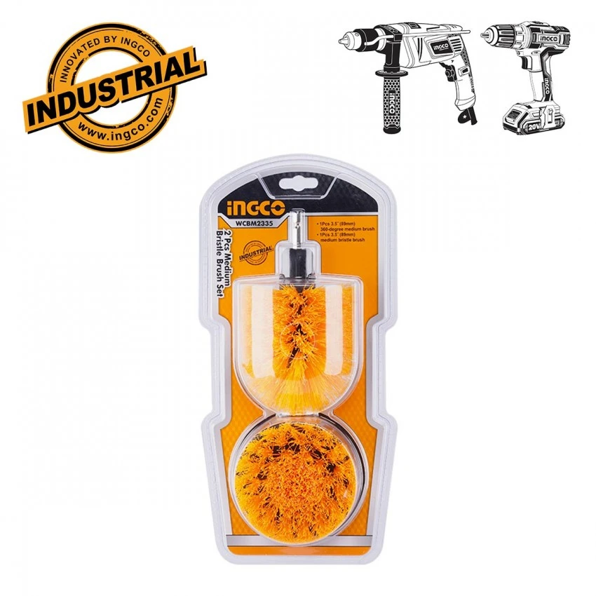 INGCO - WCBM2335 Σετ Βούρτσες Καθαρισμού Δραπάνου - 2 Τεμάχια (Μέτριες) 4 INGCO - WCBM2335 Σετ Βούρτσες Καθαρισμού Δραπάνου - 2 Τεμάχια (Μέτριες) - Image 2