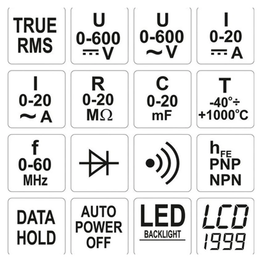YATO - YT-73083 Πολύμετρο Ηλεκτρονικό 5 YATO - YT-73083 Πολύμετρο Ηλεκτρονικό - Image 3